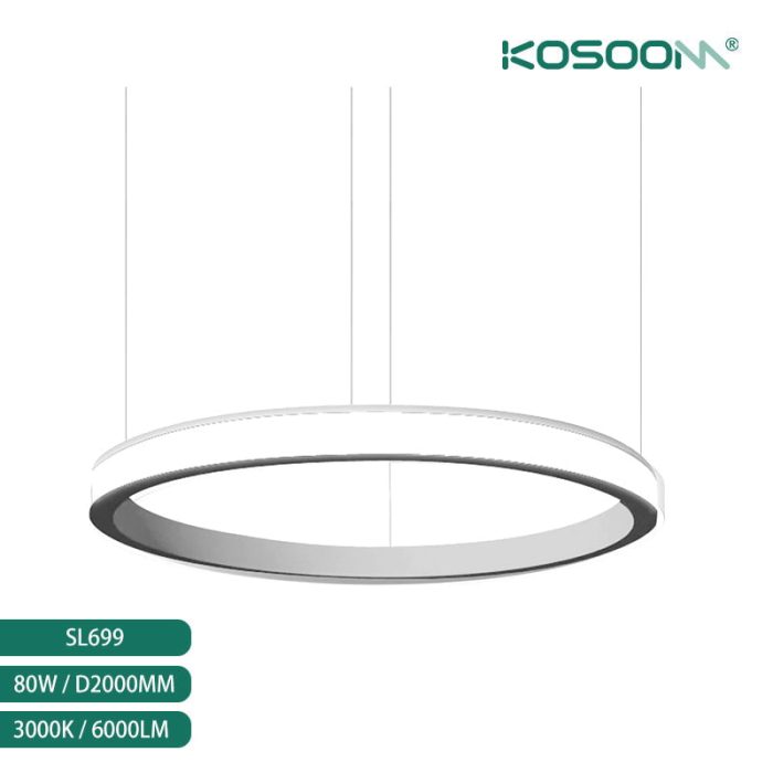 Iluminación Colgante de anillo circular Personalizada Lámpara de Techo potencia de color temperatura de color CRI SL699 - kosoom-Lámparas de Techo-Lámpara de Suspensión