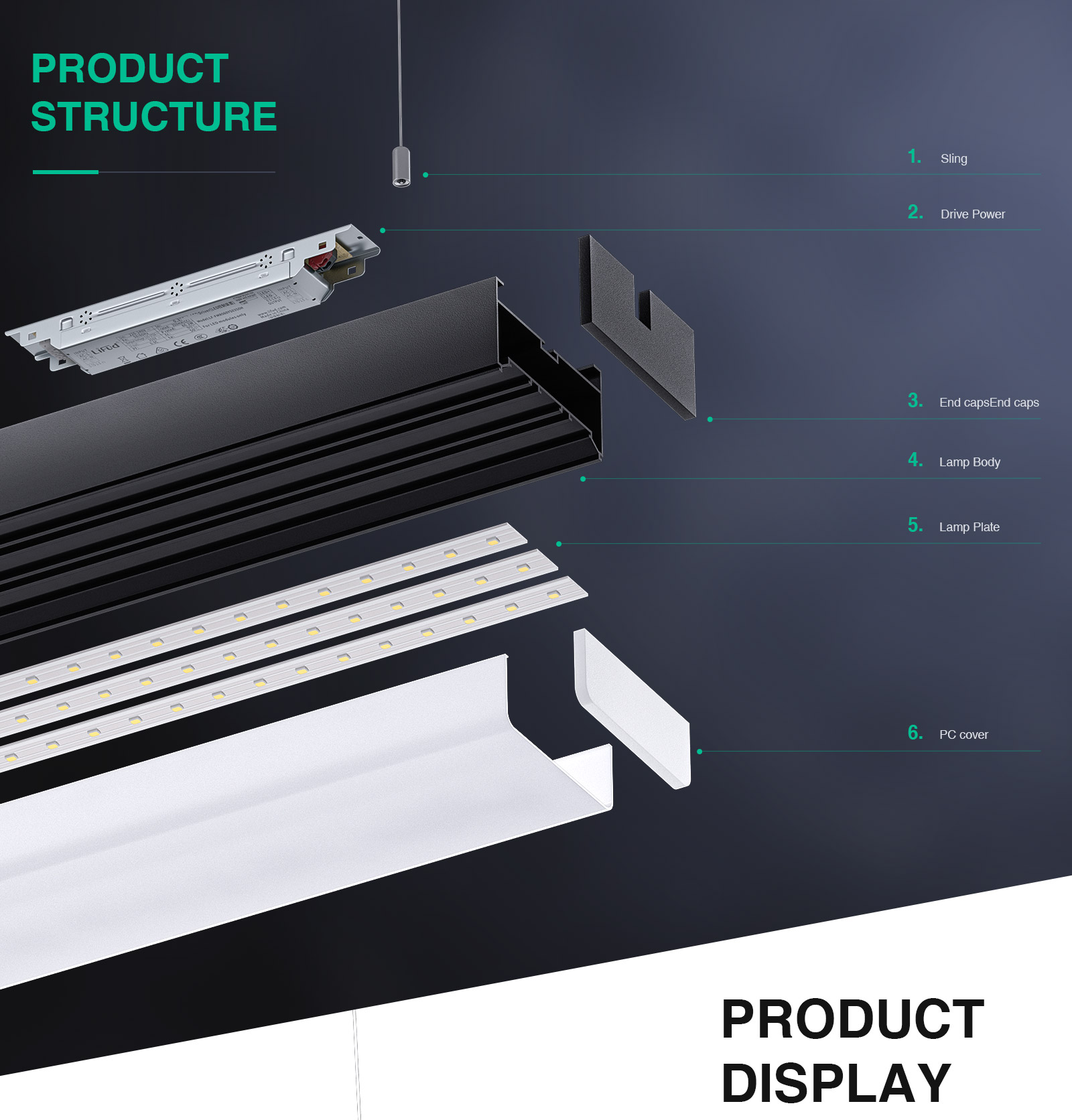 Módulo de Conexión de Diamante L0311B Blanco para Lámpara Lineal LED MLL003-A 6W 3000K 590LM -Kosoom-Accesorios--02