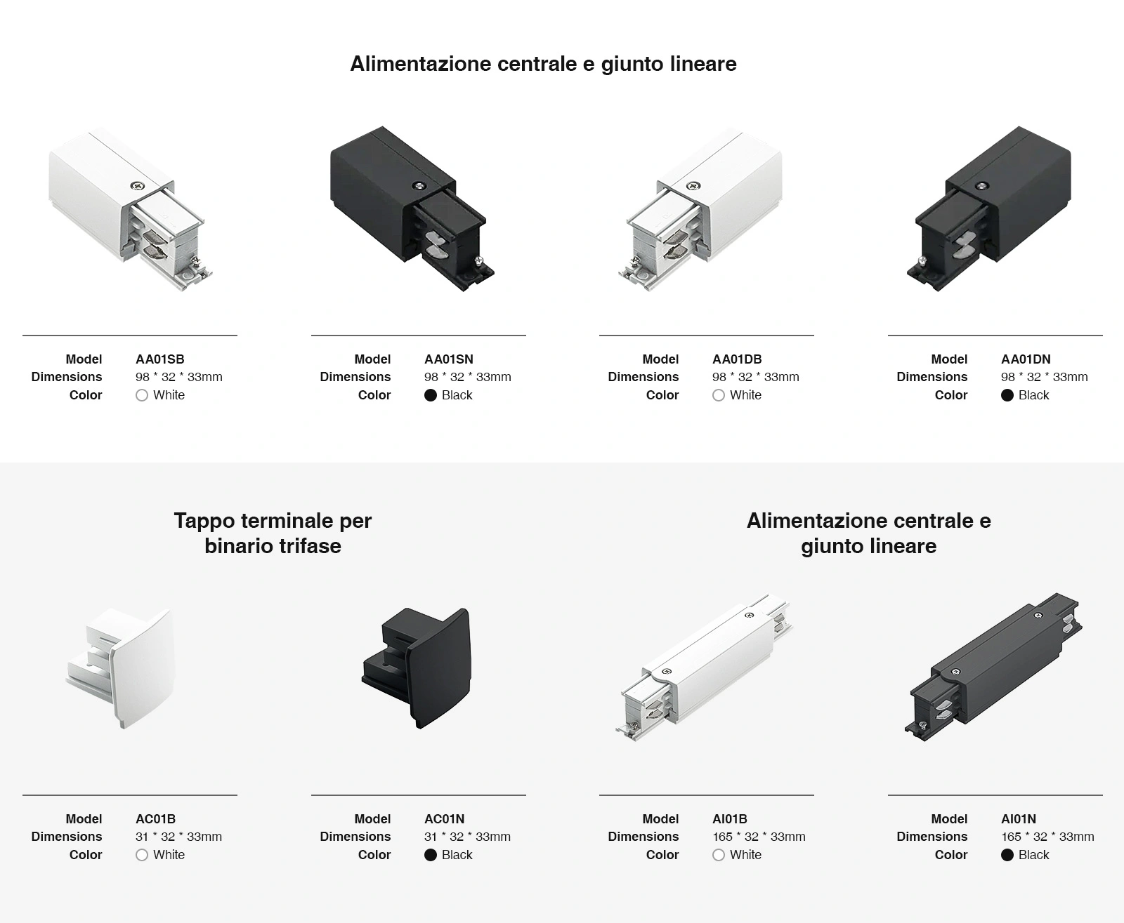 Perfil Accesorios Carril Trifásico para Track Lighting LED 1000mm Negro TRA001-AB01N Kosoom-Perfil--04