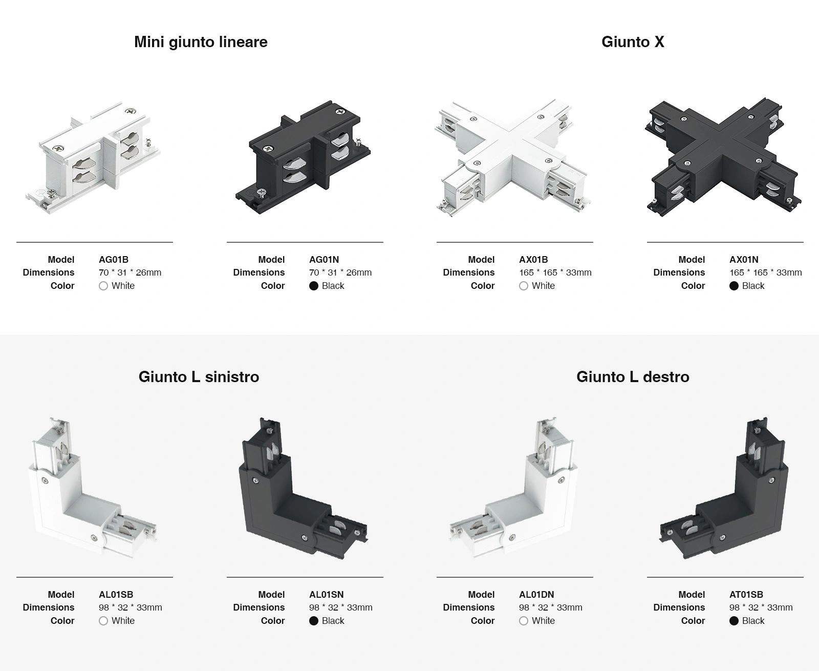 Perfil Accesorios Carril Trifásico para Track Lighting LED 1000mm Negro TRA001-AB01N Kosoom-Focos LED--05