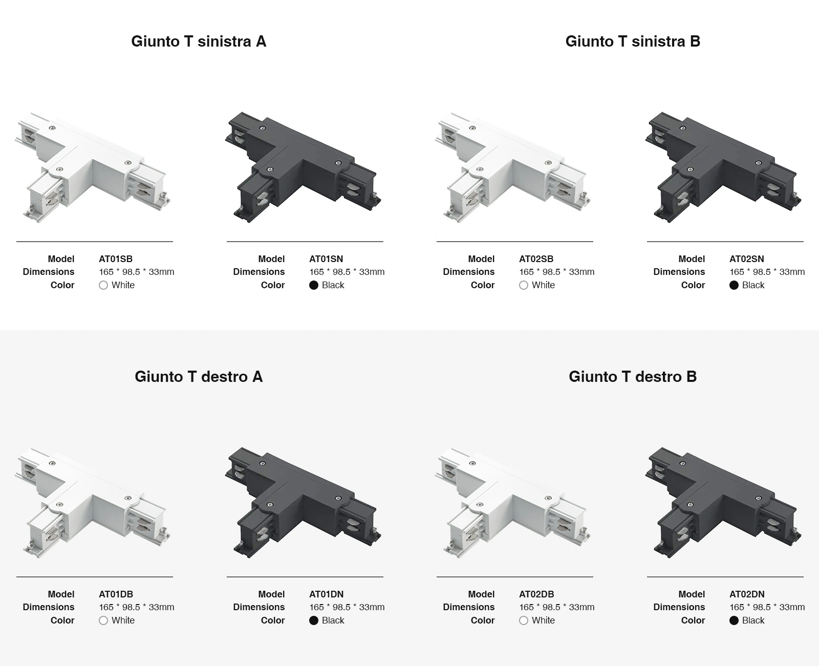 Perfil Accesorios Carril Trifásico para Track Lighting LED 1000mm Negro TRA001-AB01N Kosoom-Perfil--06