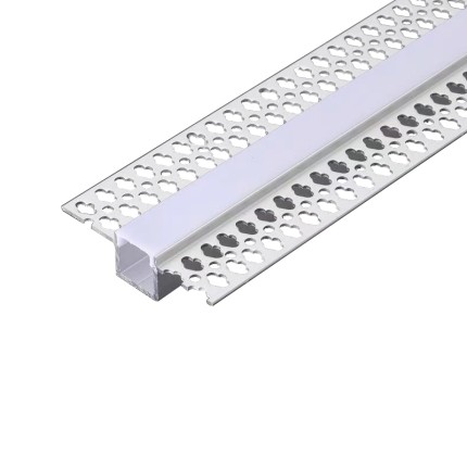 Yeso de Aluminio de Perfil Extruido Empotrable Sin Bisel para Tiras LED 2m para una Máxima Eficiencia - SP18 STL003 Kosoom-Perfil