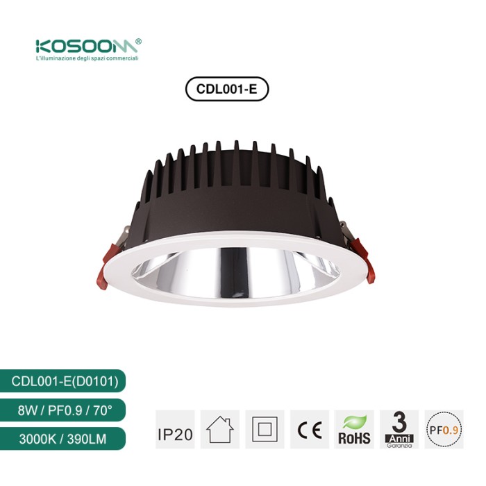 Foco LED Empotrable 8W Blanco 390LM CDL001-E-D0101 Kosoom-Focos LED