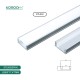 Perfil de Aluminio para Tiras LED Flexible con Cubiertas y Tapas Comprimidas - SP04 STL003 Kosoom-Perfil