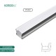 Perfil de Aluminio Empotrados sin Marco para Tiras LED 2m con Tapas - SP09 STL003 Kosoom-Perfil