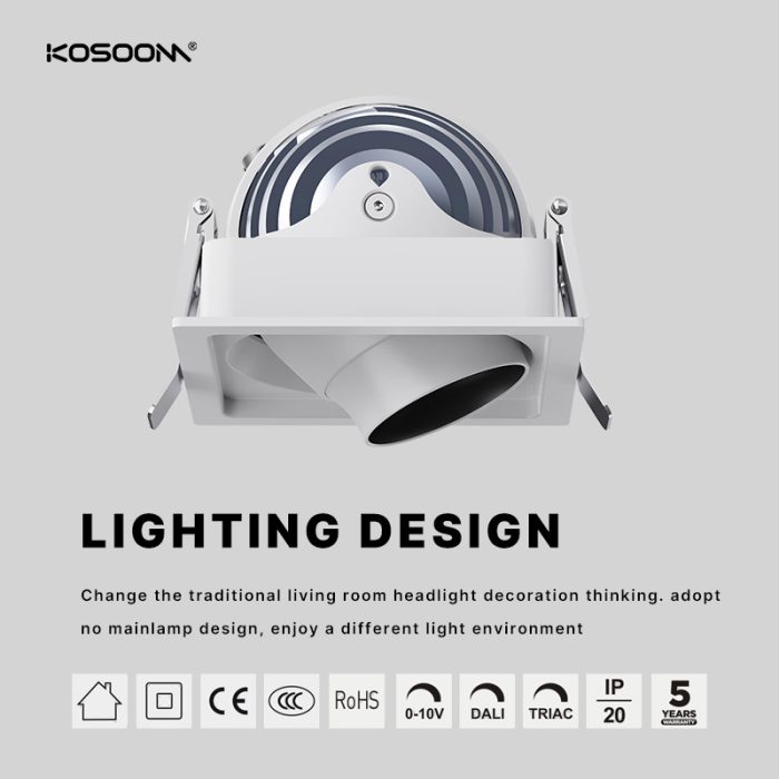 Downlight LED de alta calidad personalizado Iluminación comercial STKS1D12 12W 900LM Ángulo de haz 120°-Kosoom-Downlight LED