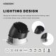 Downlight Lámpara Empotrada LED CB7512 de bajo consumo 12w 800LM con temperatura de color personalizable Ángulo de haz ajustable 15°/24°/40°/50° -Kosoom-Downlight LED