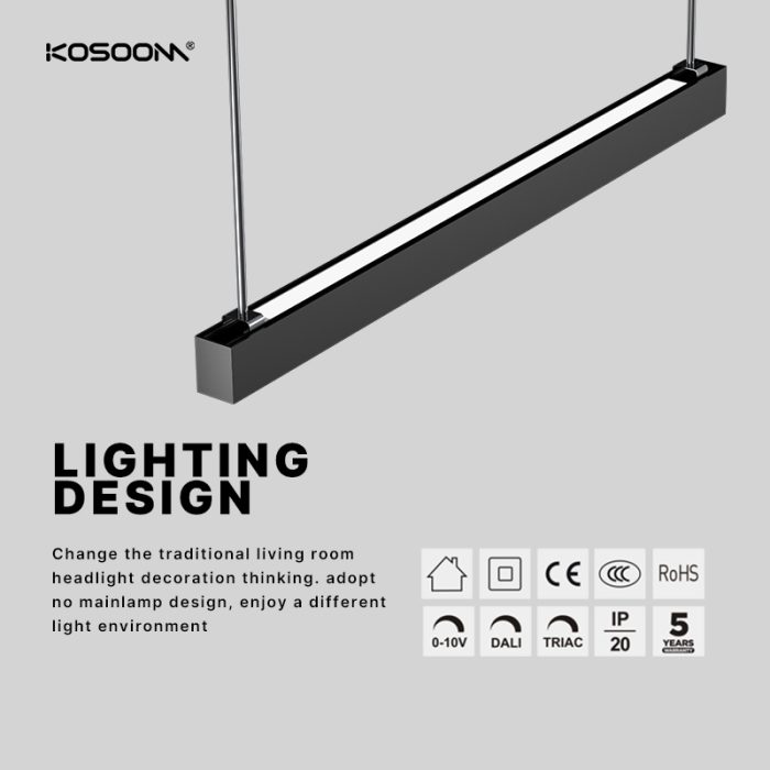 Accesorios de barra de seguimiento de cuatro hilos de alta calidad para iluminación lineal SL991UTrack-Kosoom-Accesorios